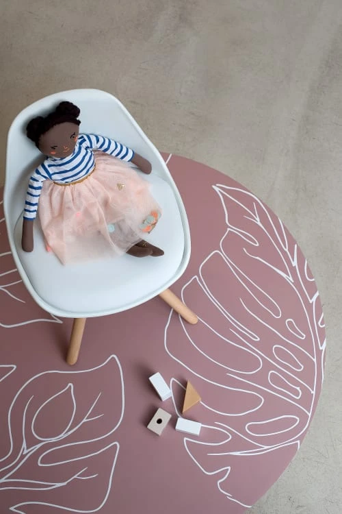 ToddleKind Tapis Enfant Tapis Multifonction En Vinyle Bébé Rose Diamètre 105cm – Image 3