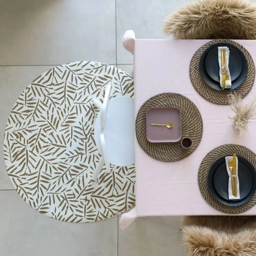 ToddleKind Tapis Enfant Tapis Multifonction En Vinyle Bébé Taupe Diamètre 105cm – Image 3