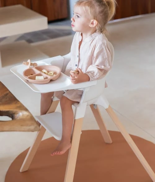 ToddleKind Tapis Enfant Tapis Multifonction En Vinyle Brun Diamètre 105cm – Image 3