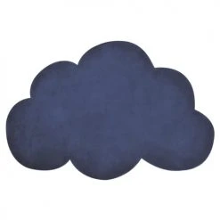 Lilipinso Tapis Enfant Tapis Nuage En Coton Bleu Marine