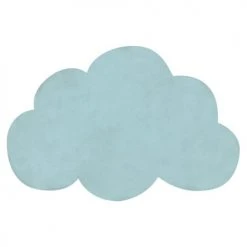 Lilipinso Tapis Enfant Tapis Nuage En Coton Bleu Turquoise