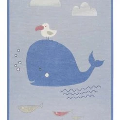Esprit Tapis Enfant Tapis Plat Réversible Thème Baleine 160x230