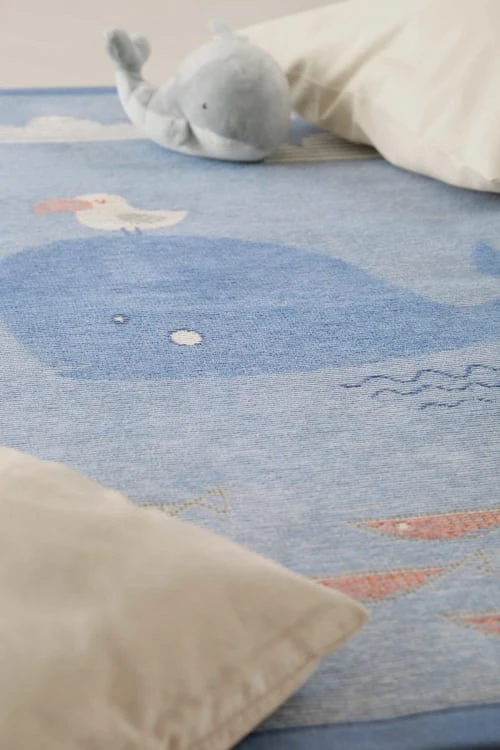 Esprit Tapis Enfant Tapis Plat Réversible Thème Baleine 160x230 – Image 5