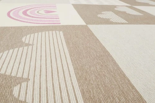 Esprit Tapis Enfant Tapis Plat Réversible Tons Pastels Beige, Rose Et Bleu 100x160 – Image 3