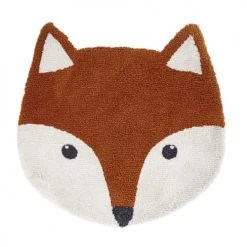 Maisons Du Monde Tapis Enfant Tapis Renard Tufté Orange, écru Et Gris Anthracite 90x100