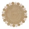 Maisons Du Monde Tapis Enfant Tapis Rond En Jute Et Coton Rose Et Beige D100