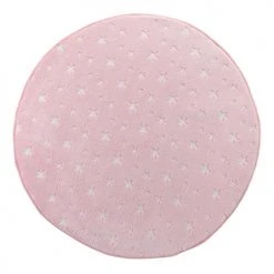 Douceur D'Intérieur Tapis Enfant Tapis Rond Flanelle Phosphorescent Rose D90cm