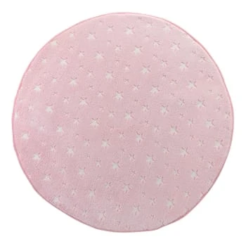 Douceur D'Intérieur Tapis Enfant Tapis Rond Flanelle Phosphorescent Rose D90cm – Image 5