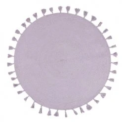Maisons Du Monde Tapis Enfant Tapis Rond Tissé Parme à Fil Lurex Et Pompons