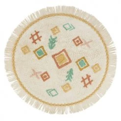 Maisons Du Monde Tapis Enfant Tapis Rond Tufté Motifs Berbères à Franges 120