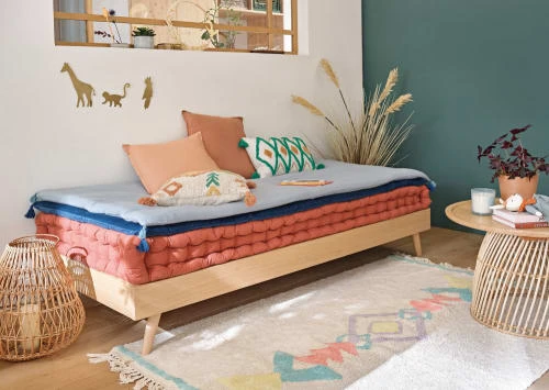 Maisons Du Monde Tapis Enfant Tapis Style Berbère à Franges Beige En Coton OEKO-TEX® 120x180 – Image 3