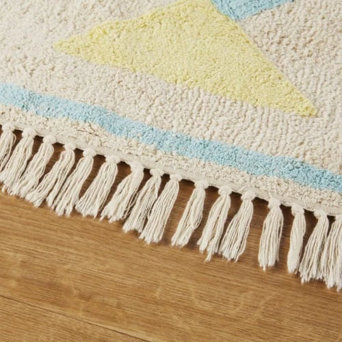 Maisons Du Monde Tapis Enfant Tapis Style Berbère à Franges Beige En Coton OEKO-TEX® 120x180 – Image 2