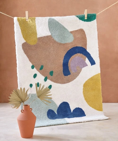 Maisons Du Monde Tapis Enfant Tapis Tufté OEKO-TEX® à Formes Colorées Bleu, Vert, Orange 120x180 – Image 4