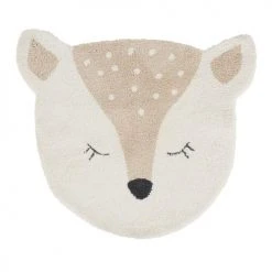 Maisons Du Monde Tapis Enfant Tapis Tufté Tête De Biche Beige En Coton OEKO-TEX® 100x90