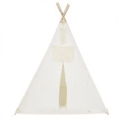 Maisons Du Monde Tipis Enfant Tipi Enfant En Coton Et Bois De Pin Blanc Avec Tapis