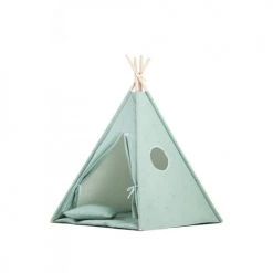 Lignea Kids Tipis Enfant Tipi Fleuri En Coton Vert Menthe