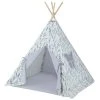 Sevira Kids Tipis Enfant Tipi Tente Enfant Avec Tapis, Eucalyptus