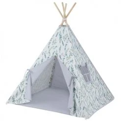 Sevira Kids Tipis Enfant Tipi Tente Enfant Avec Tapis, Eucalyptus